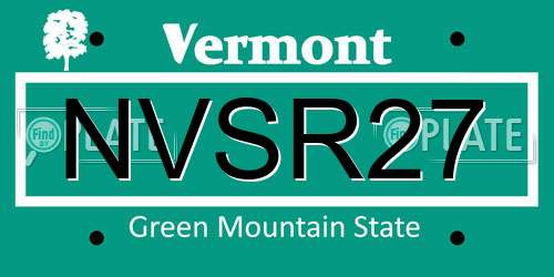 NVSR27 Vermont License Plate