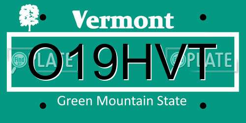 O19HVT Vermont License Plate