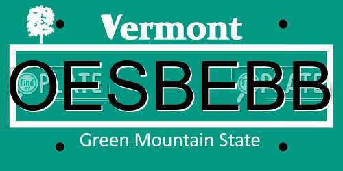OESBEBB Vermont License Plate