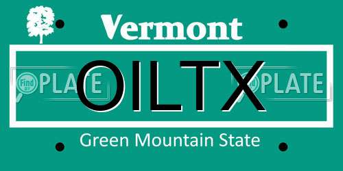OILTX Vermont License Plate