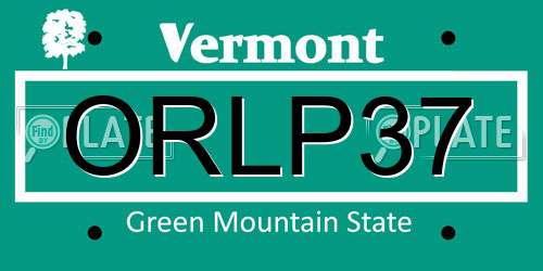 ORLP37 Vermont License Plate