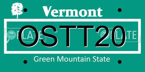 OSTT20 Vermont License Plate