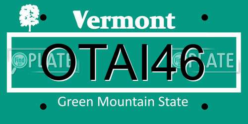 OTAI46 Vermont License Plate