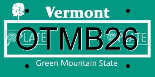 OTMB26 Vermont License Plate