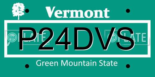 P24DVS Vermont License Plate