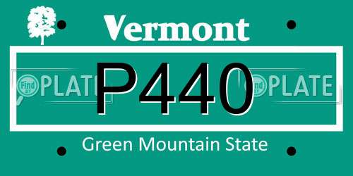 P440 Vermont License Plate