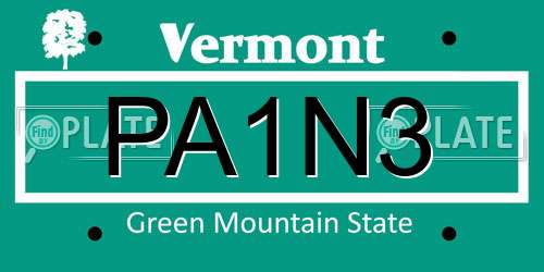 PA1N3 Vermont License Plate