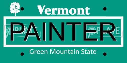 PAINTER Vermont License Plate