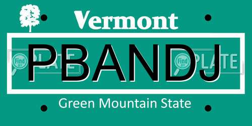 PBANDJ Vermont License Plate