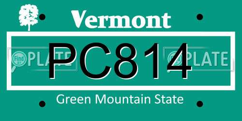 PC814 Vermont License Plate