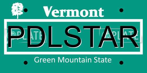 PDLSTAR Vermont License Plate