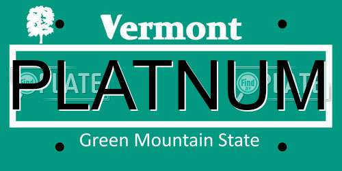PLATNUM Vermont License Plate