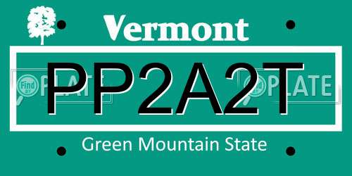 PP2A2T Vermont License Plate