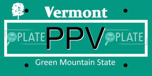 PPV Vermont License Plate
