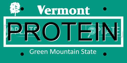 PROTEIN Vermont License Plate