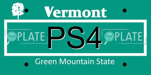 PS4 Vermont License Plate