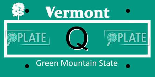 Q Vermont License Plate