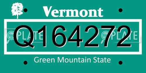 Q164272 Vermont License Plate