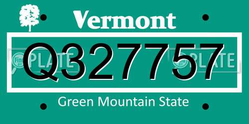 Q327757 Vermont License Plate