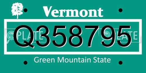 Q358795 Vermont License Plate