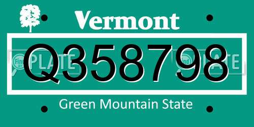 Q358798 Vermont License Plate