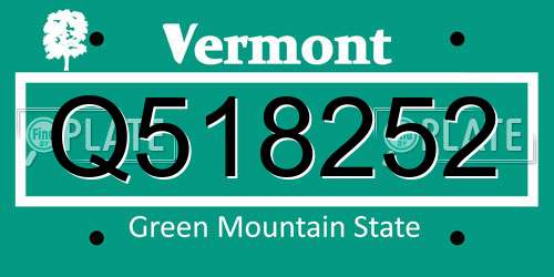 Q518252 Vermont License Plate