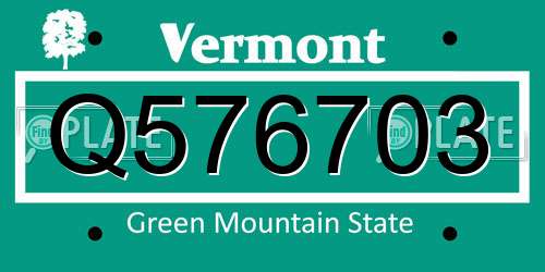 Q576703 Vermont License Plate