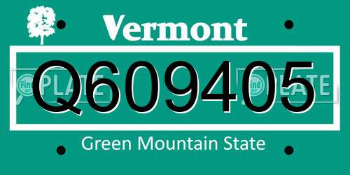 Q609405 Vermont License Plate