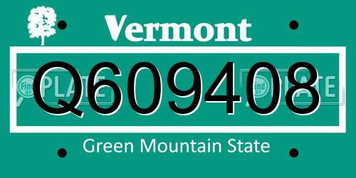 Q609408 Vermont License Plate
