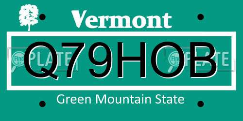 Q79HOB Vermont License Plate
