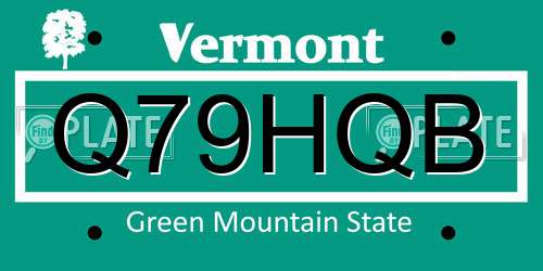 Q79HQB Vermont License Plate