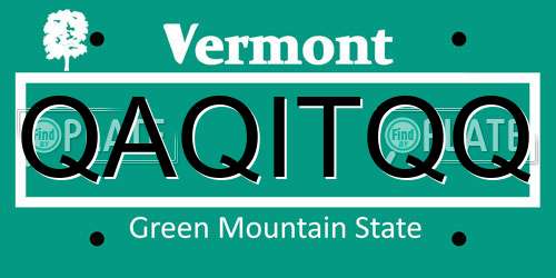 QAQITQQ Vermont License Plate