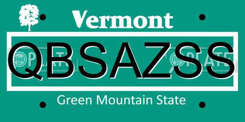 QBSAZSS Vermont License Plate