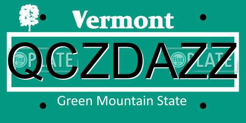 QCZDAZZ Vermont License Plate