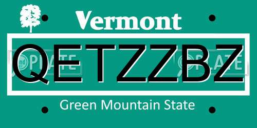 QETZZBZ Vermont License Plate