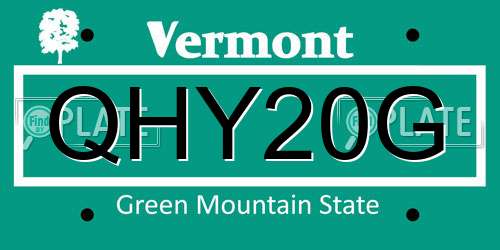 QHY20G Vermont License Plate