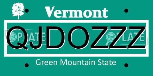 QJDOZZZ Vermont License Plate