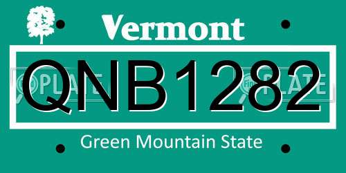 QNB1282 Vermont License Plate