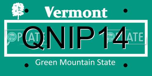 QNIP14 Vermont License Plate