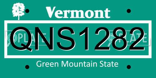 QNS1282 Vermont License Plate