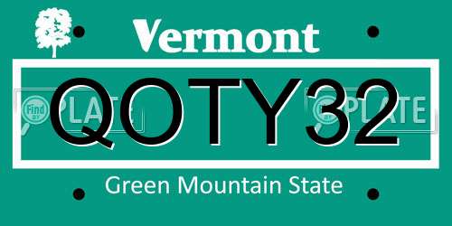 QOTY32 Vermont License Plate