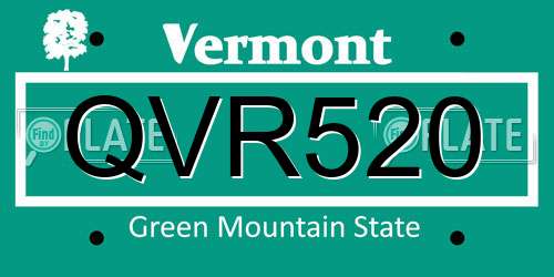 QVR520 Vermont License Plate