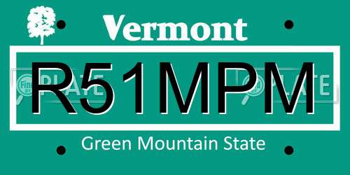 R51MPM Vermont License Plate