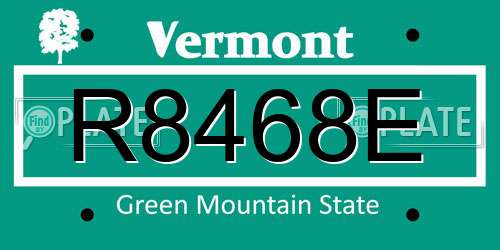 R8468E Vermont License Plate