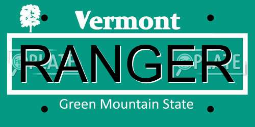 RANGER Vermont License Plate