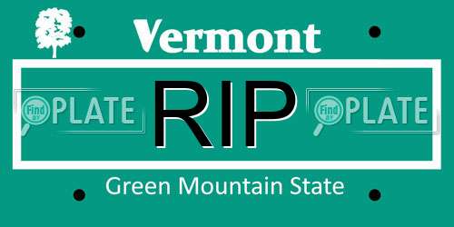 RIP Vermont License Plate