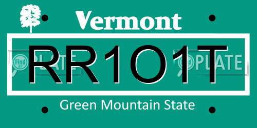 RR1O1T Vermont License Plate