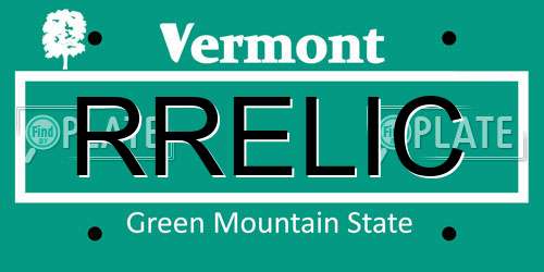RRELIC Vermont License Plate