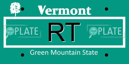 RT Vermont License Plate