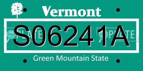 S06241A Vermont License Plate
